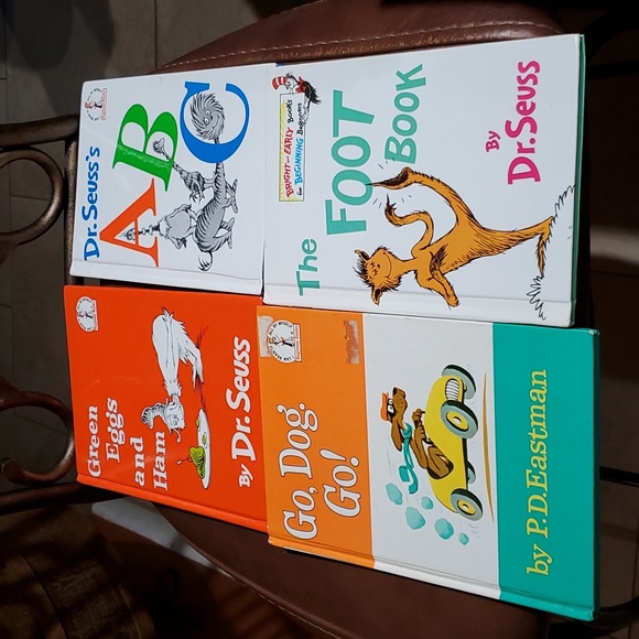 Dr. Seuss Other - Bundle 4 Vintage Dr. Seuss Hardback Books 1960s Foot, ABC, Go Dog Green Eggs Ham